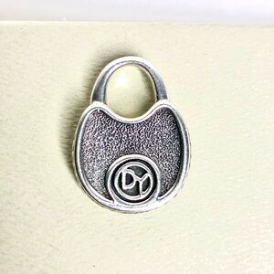 David Yurman Sterling Silver Padlock Pendant Charm